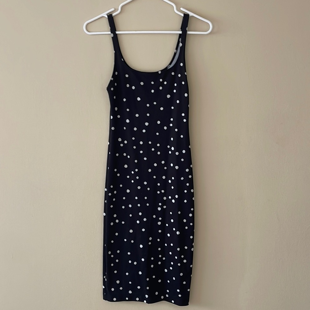 Zara Black polka dot dress